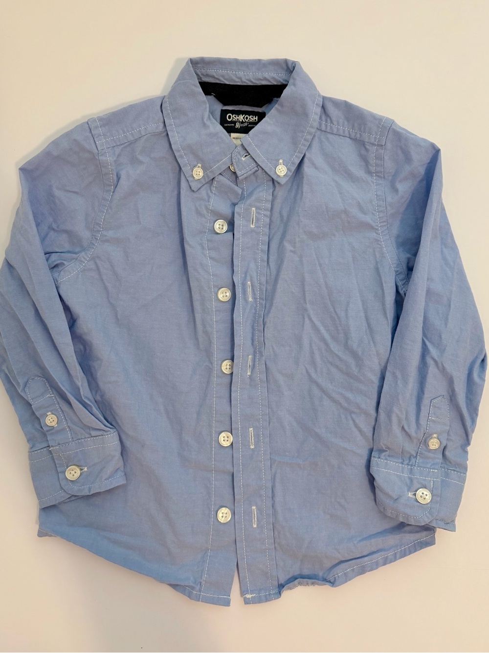 OshKosh B'gosh Toddler Boys Light Blue Long-Sleeve Button-Down Shirt Size 3T